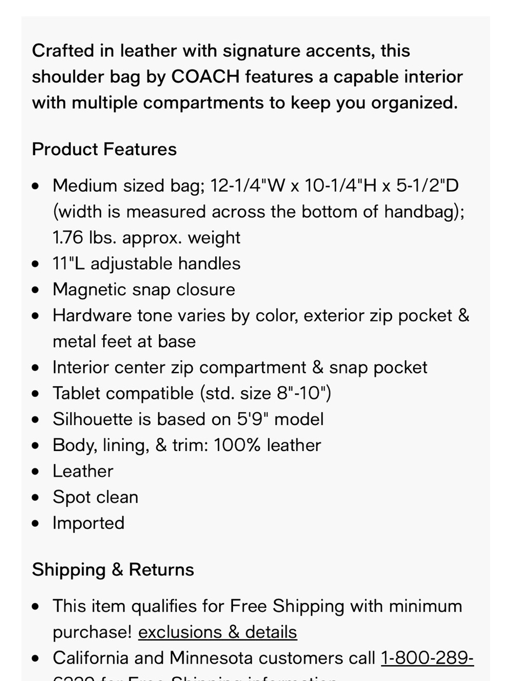 Coach Bella Bag - Picture 6 of 6